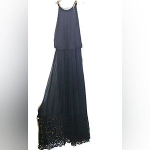 Xscape Black Blouson Maxi Dress